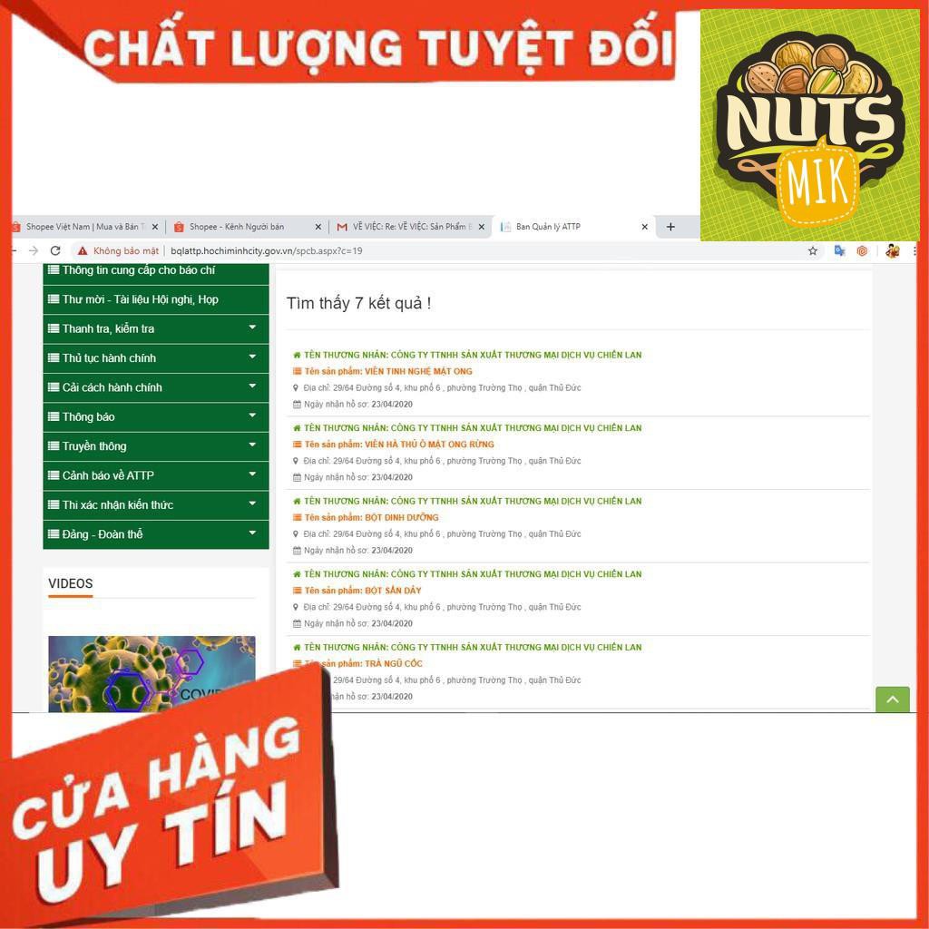 [GIÁ XƯỞNG] VIÊN TINH NGHỆ MẬT ONG 250g