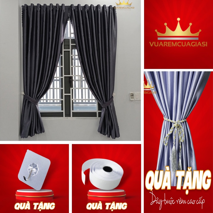 Rèm cửa dán tường Loại 1 chống nắng dành cho cửa sổ, vải decor trang trí phòng khách ngủ VIP05 Vuaremgiasi