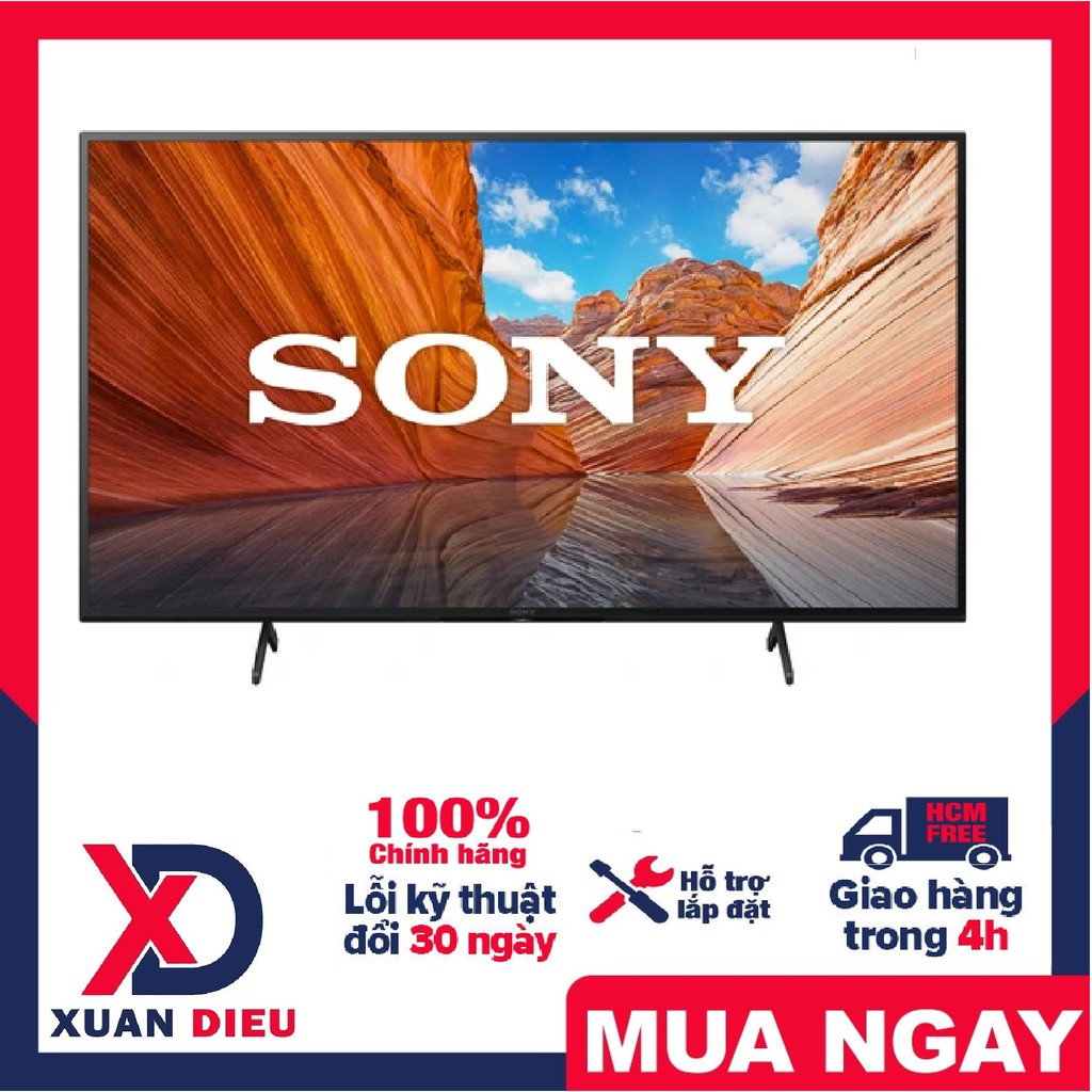 Android Tivi Sony 4K 43 inch KD-43X80J Mới 2021 , Tìm kiếm giọng nói, giao hàng miễn phí HCM