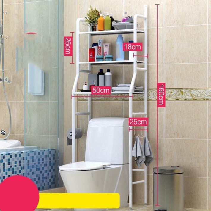 [Giao Hàng Hoả Tốc] Kệ Toilet 3 tầng đa năng, Kệ Nhà Vệ Sinh Toilet cao cấp