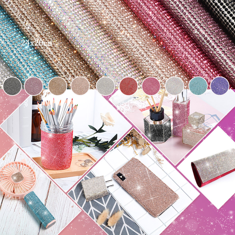 Miếng dán đính đá kim cương lấp lánh với nhiều màu sắc đa dạng trang trí nội thất/xe hơi