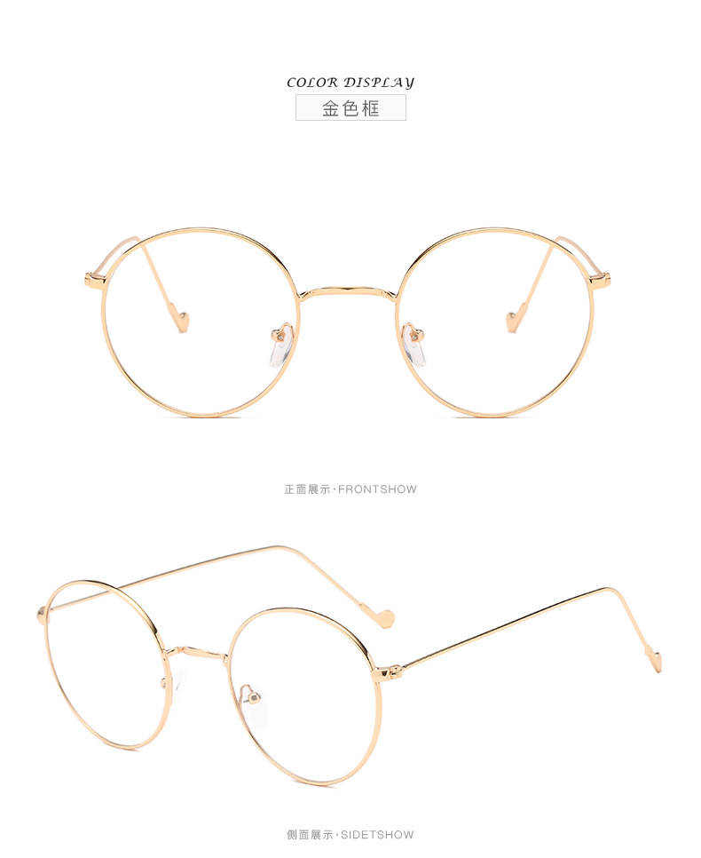 Kính cận -0.5~4.0 gọng tròn siêu nhẹ phong cách retro cho nữ