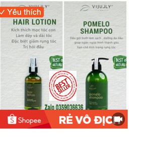 Combo Dầu Gội Bưởi vs Tinh Dầu Bưởi ViJully Trị Rụng Tóc Kích Thích Mọc Tóc Làm Dài Tóc