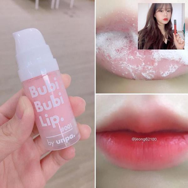 Gel tẩy da chết môi sủi bọt Unpa Bubi Bubi Lip Unpa