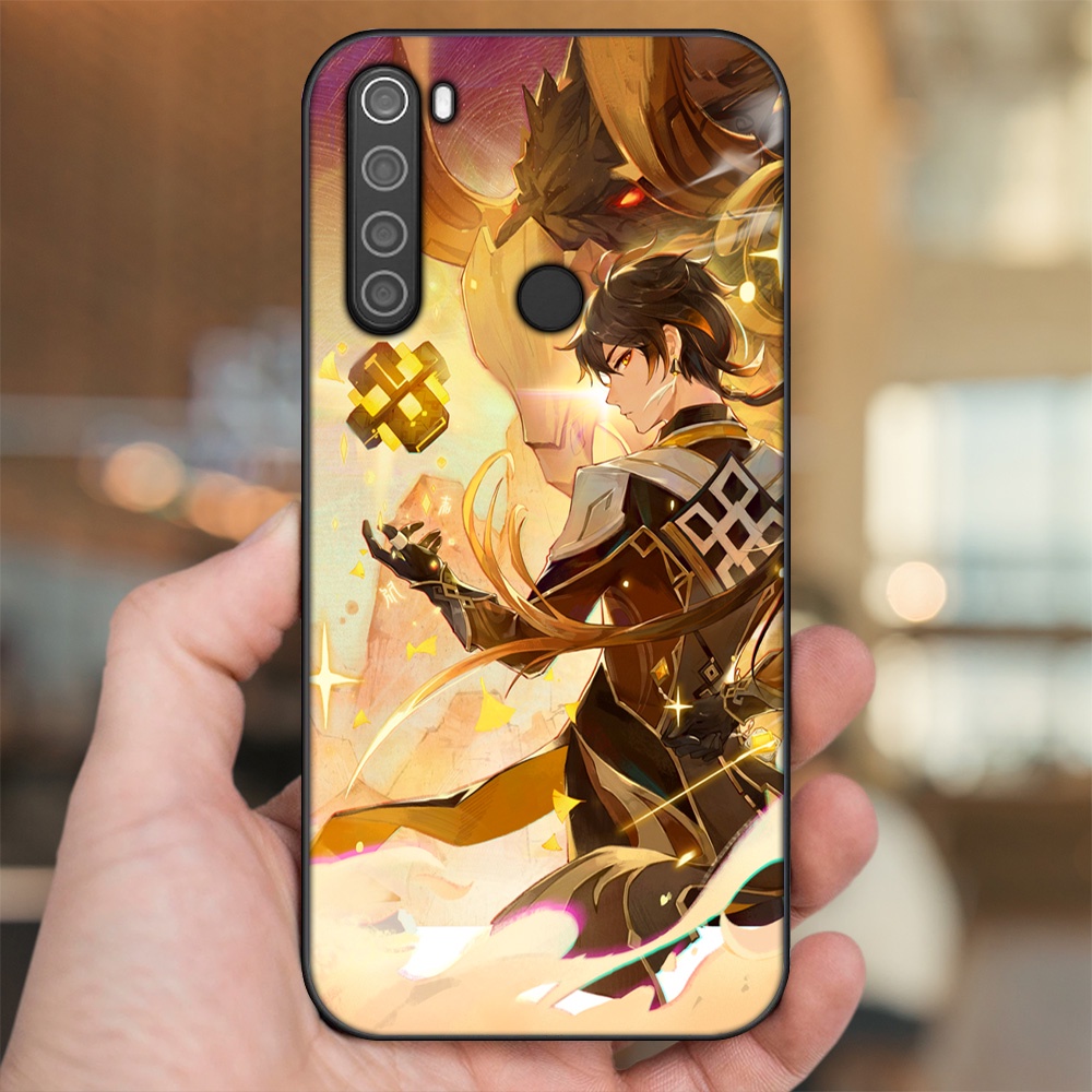 Ốp lưng Xiaomi Redmi Note 8 viền đen in hình Zhongli Genshin Impact