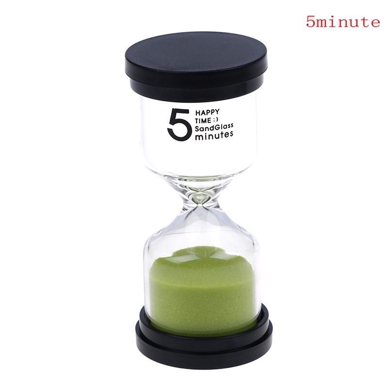 Đồng hồ cát thuỷ tinh 5 phút.