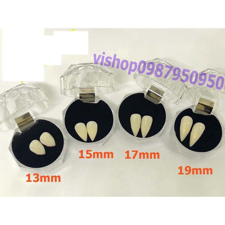 Răng nanh-răng khểnh giả cao cấp 13mm TẶNG KÈM KEO GẮN