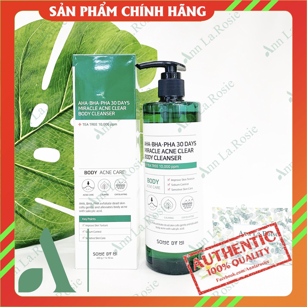 Sữa Tắm Hết Mụn Lưng Some by mi AHA BHA PHA 30 Days Miracle clear body cleanser 400g