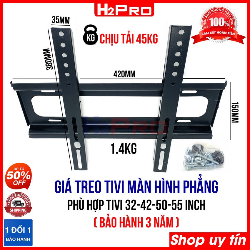 Giá treo Tivi treo thẳng phên liền Khang Thịnh, phù hợp tivi 32-50 inch