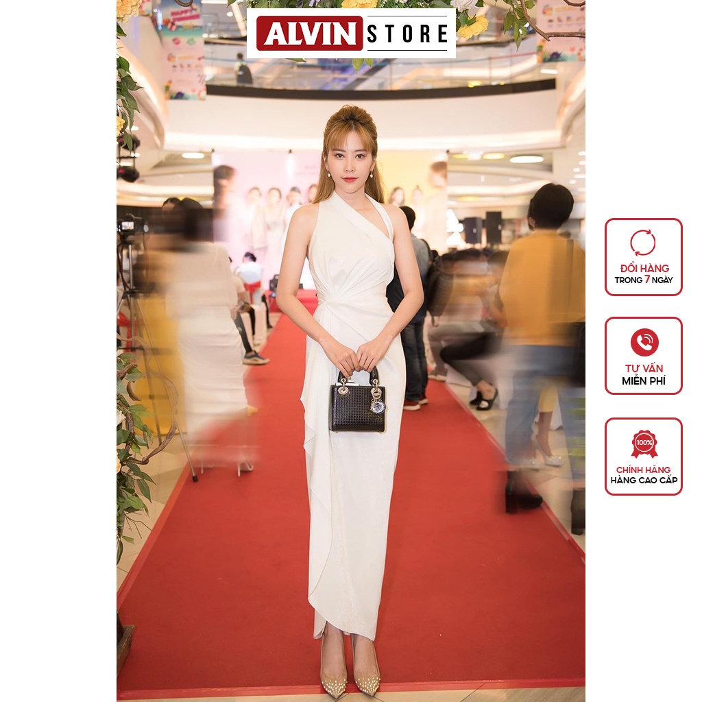 Đầm Dạ Hội Lệch Vai Nhúng Eo Bèo Bên Hông Alvin Store 0874