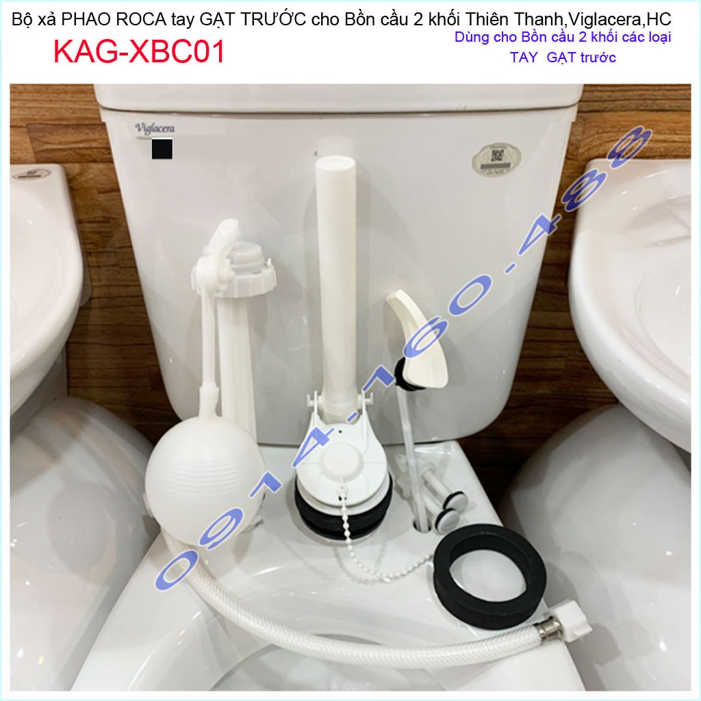 Bộ xả cầu gạt phổ thông 2 khối KAG-XBC01 trọn bộ best sales the toilet flush bộ xả cầu gạt xả mạnh thoát nước nhanh