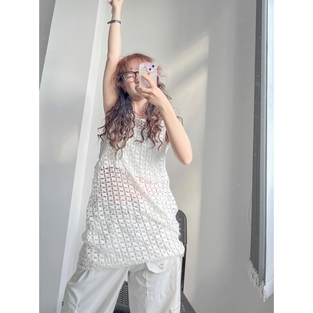Crochet Tanktop - Áo tanktop vải lưới quyến rũ Remmus cho nữ
