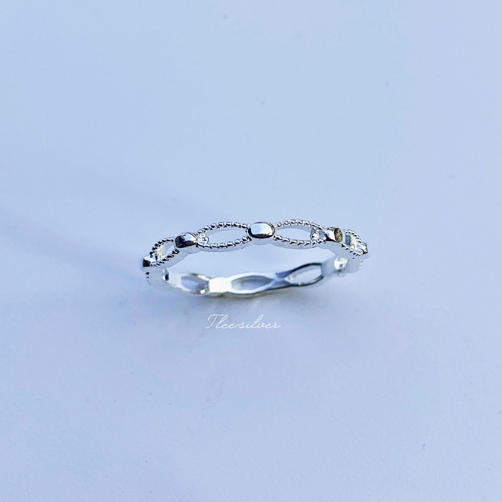 Nhẫn bạc TLEE Connec trơn đơn giản TleeJewelry A0300