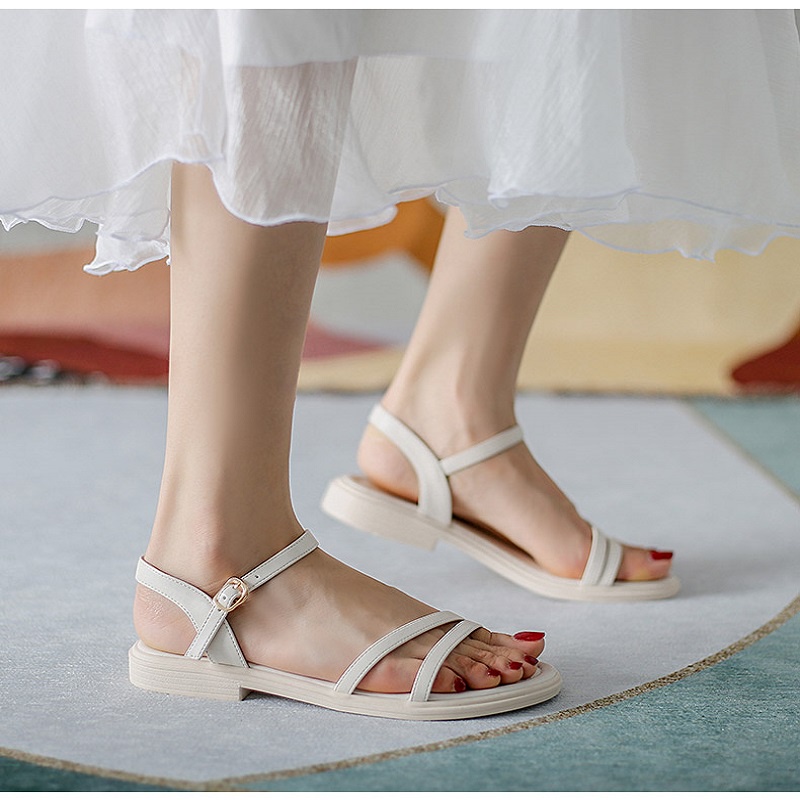 Sandal nữ dép quai hậu đẹp rosa- sd-0275 màu trắng