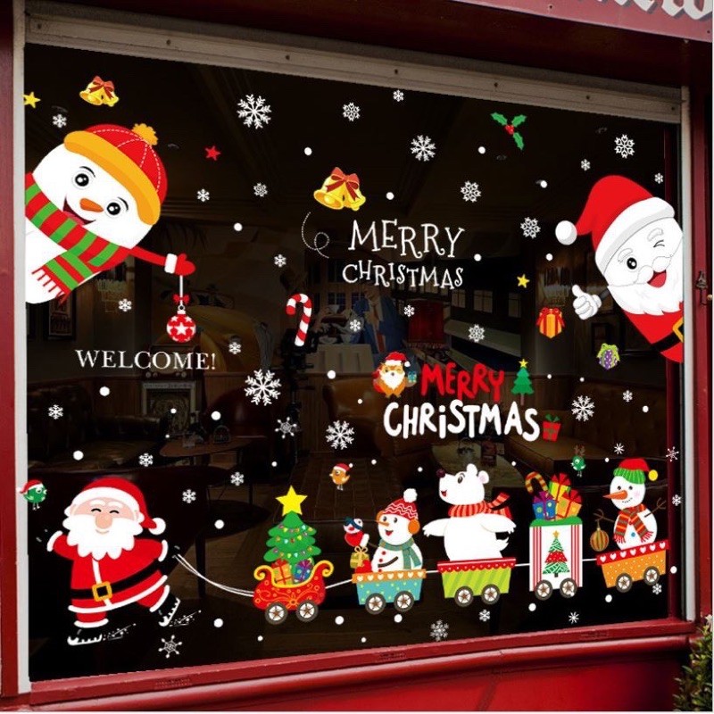 Tranh dán Noel, decal Noel Decal dán tường Trang trí Noel - Giáng sinh (nhiều mẫu)