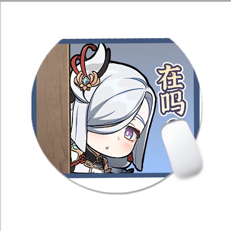 ( TRÒN ) Miếng di chuột IN HÌNH GENSHIN IMPACT ver CHỮ NHẬT miếng kê lót chuột dễ thương game anime chibi