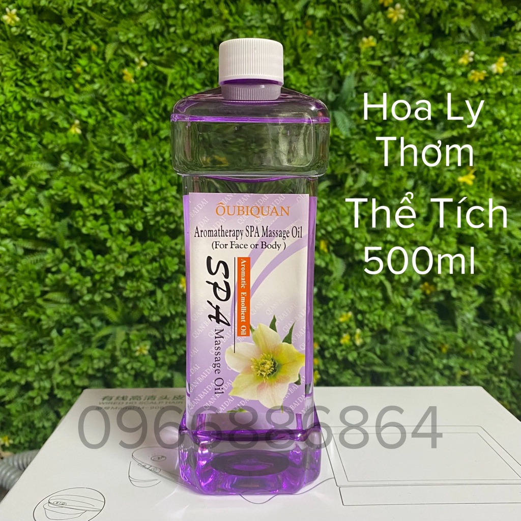 Dầu massage body toàn thân làm ấm cơ thể 500ml, olive gừng hoa hồng hoa cúc lavender oliu thơm dịu nhẹ trơn tay