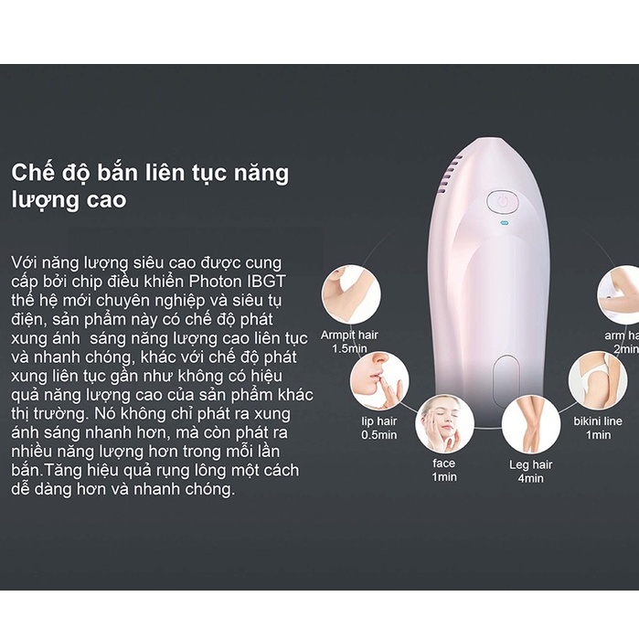 Máy triệt lông, trẻ hoá da công nghệ IPL, hiệu suất cao super Photon NanoTime B62F