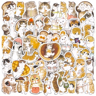 Bộ 50 miếng dán trang trí chống thấm nước hình mèo graffiti