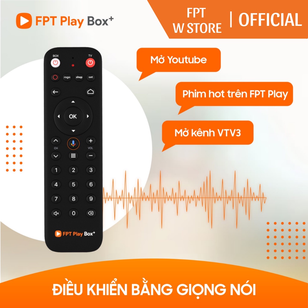 FPT Remote Voice 2021 [New 100%] Sử Dụng Điều Khiển Giọng Nói Cho Các Dòng FPT Play Box
