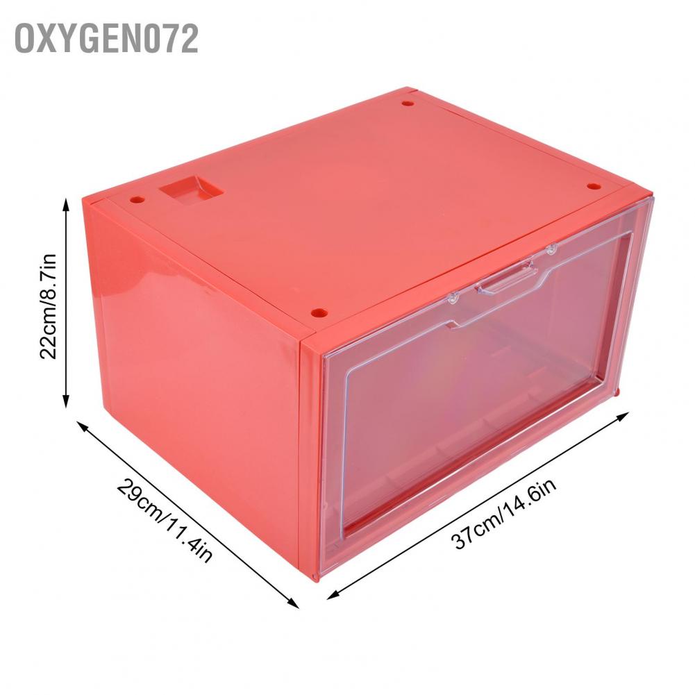 Hộp Đựng Giày Nhựa Cứng Cao Cấp Size Lớn, Cửa Nam Châm Lắp Ráp Tiện Lợi - LED Điều khiển bằng giọng nói Oxygen072