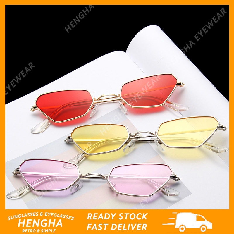 (Hàng Có Sẵn) Kính Mát Màu Sắc Ngọt Ngào Phong Cách Retro Hàn Quốc