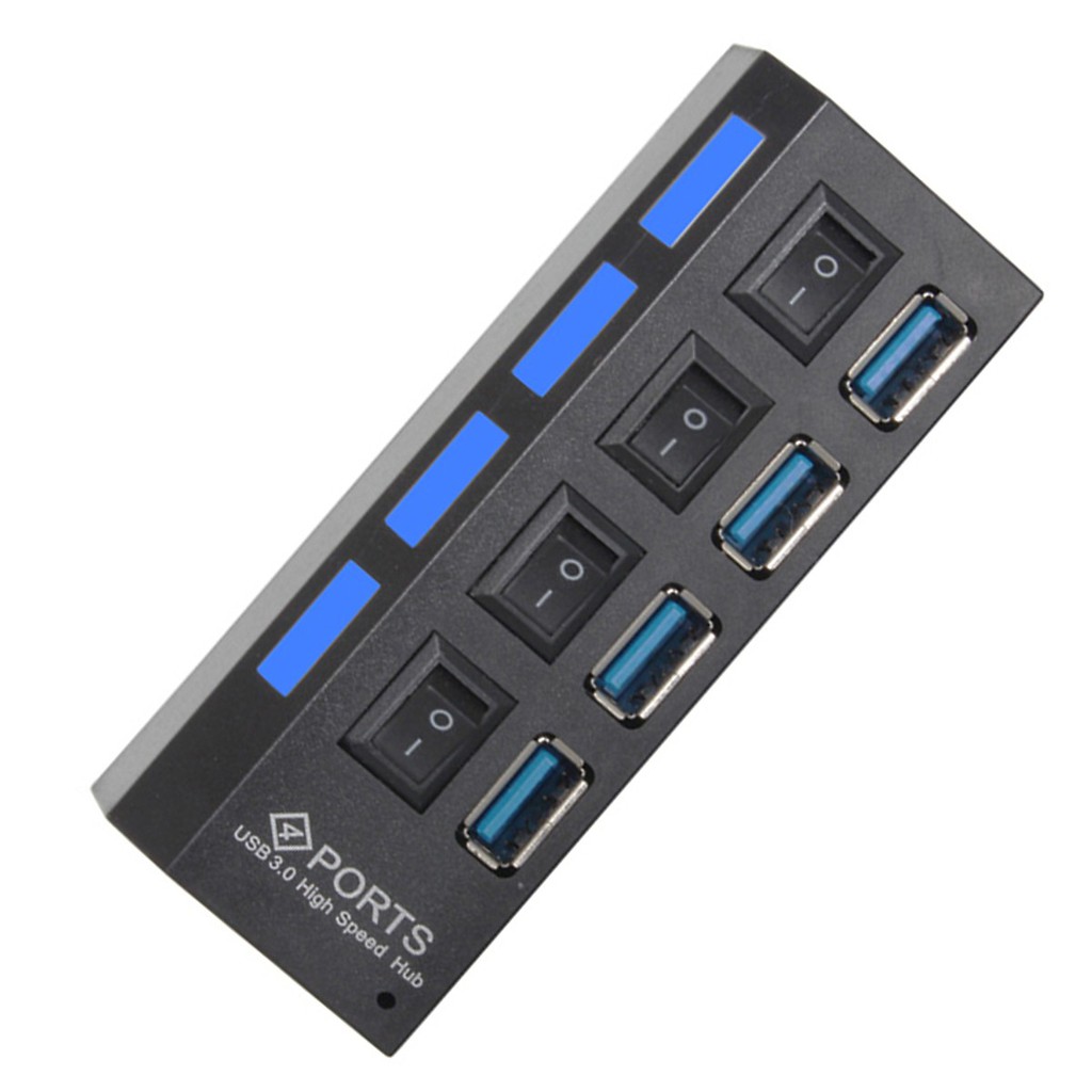 Bộ Chia 1 Cổng USB 3.0 Thành 4 Cổng USB 3.0 Có Công Tắc | hub usb 3.0