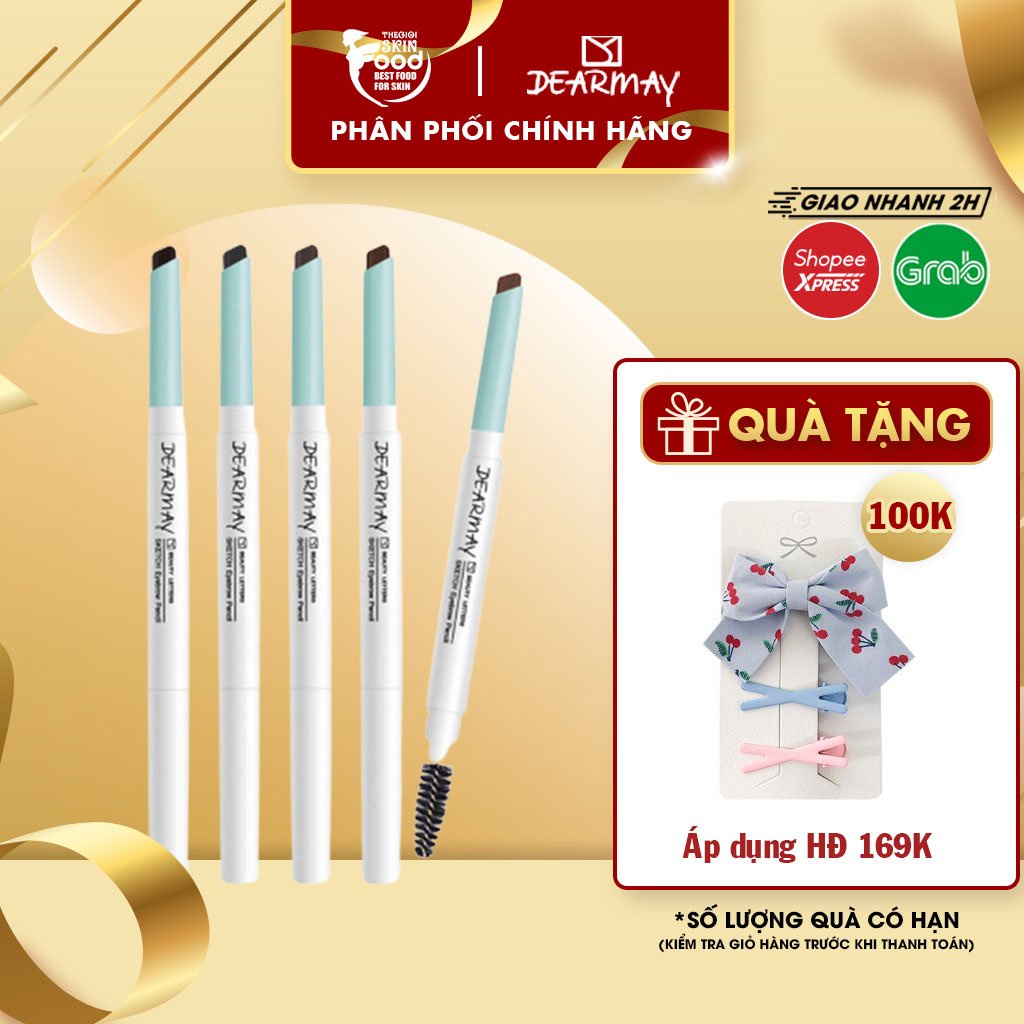 Chì kẻ mày lâu trôi, dễ kẻ Hàn Quốc Dearmay Sketch Eyebrow Pencil