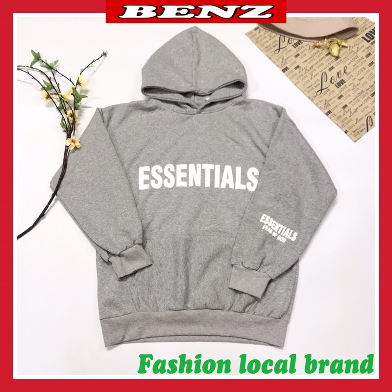 Áo nỉ hoodie ESSENTALS nam nữ có mũ chất nỉ bông ngoại dày dặn đẹp ấm from rộng unisex phong cách Hàn Quốc BZ 18666