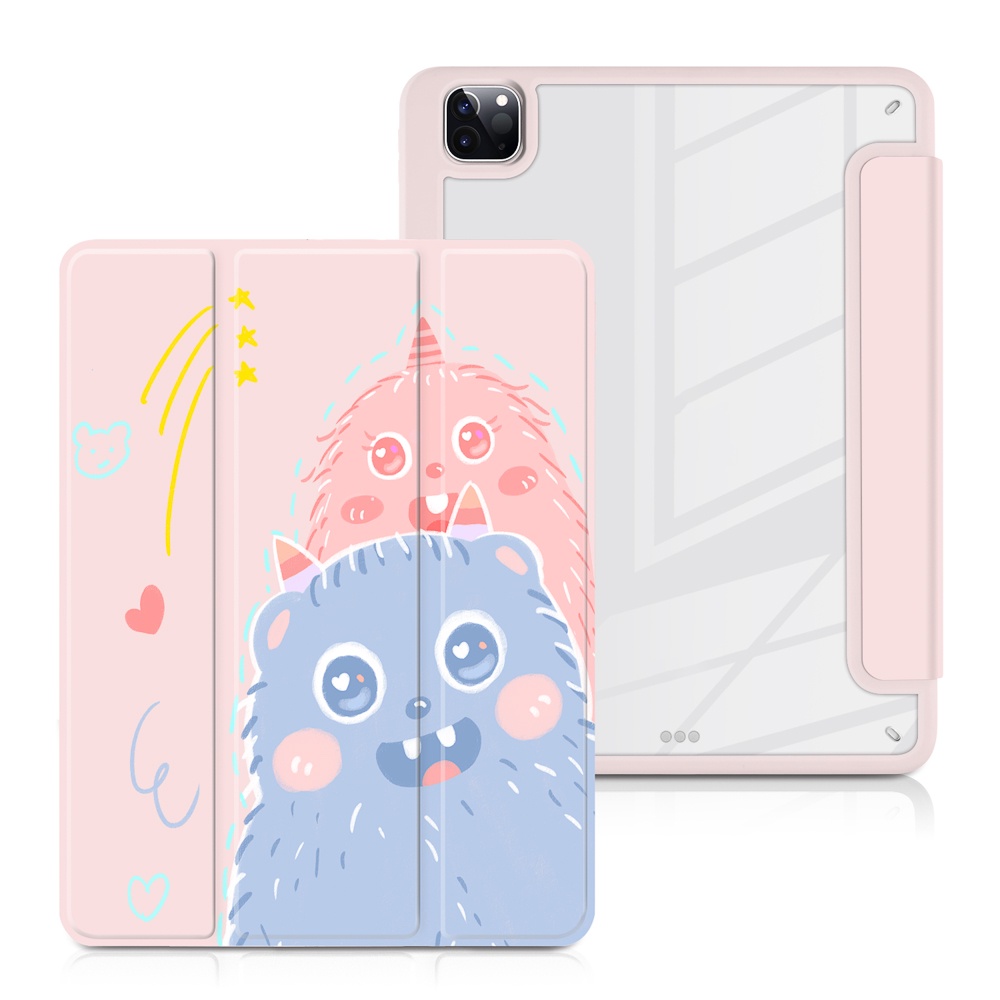 Bao Da PU Máy Tính Bảng Phối Acrylic Trong Suốt Cho 2022 iPad Air5 Air4 2020 Pro11 Pro12.9 2021 2018