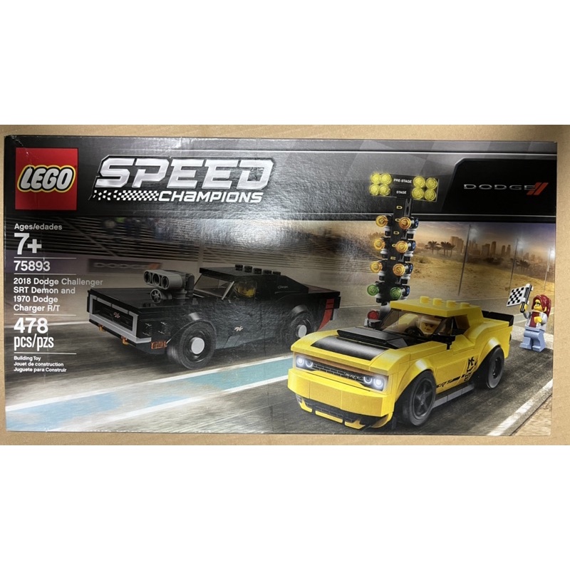 LEGO SPEED CHAMPIONS - 75893 - 2018 DODGE CHALLENGER SRT DEMON VÀ 1970 DODGE CHARGER R/T