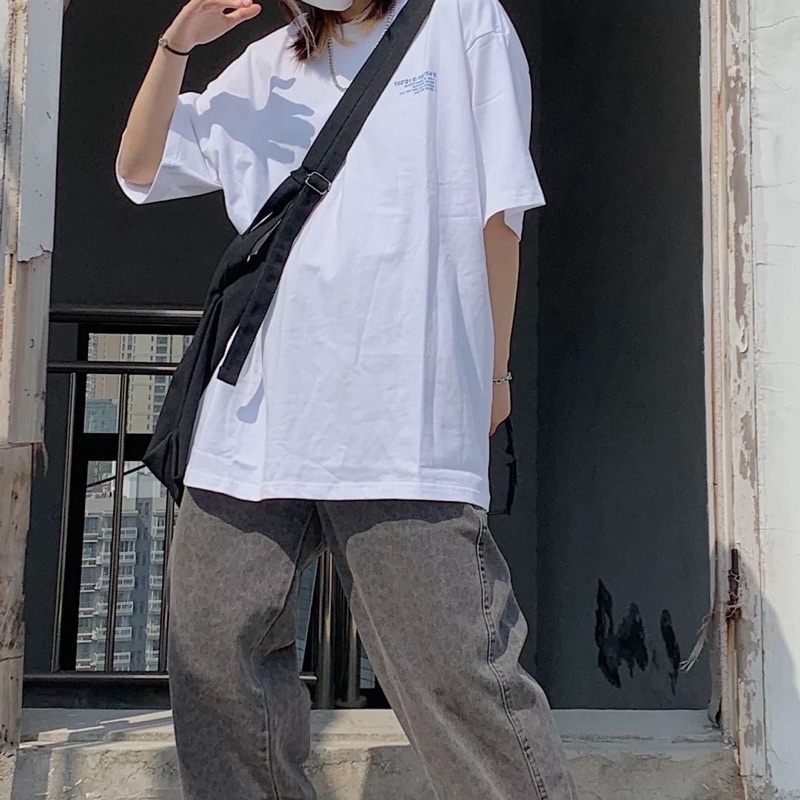 Áo Thun Tay Lỡ 100% Cotton Nam Nữ Unisex
