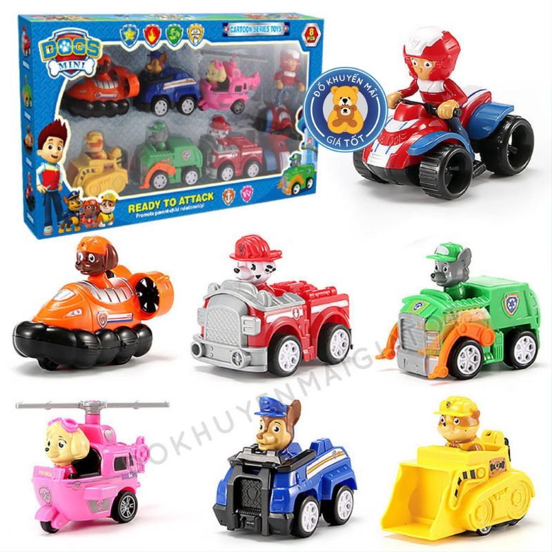 BỘ ĐỒ CHƠI BIỆT ĐỘI CHÓ CỨU HỘ PAW PATROL XE CHẠY TRỚN.