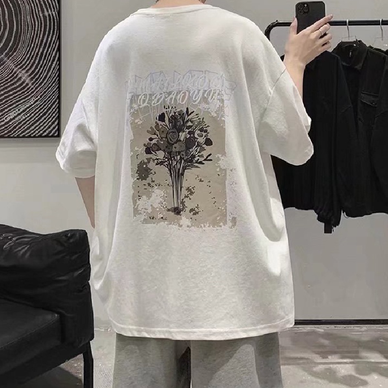 Áo Thun Tay Ngắn Dáng Rộng In Chữ Phong Cách Hip Hop Hàn Quốc Thời Trang Mùa Hè Cho Nam Và Nữ size M-5XL