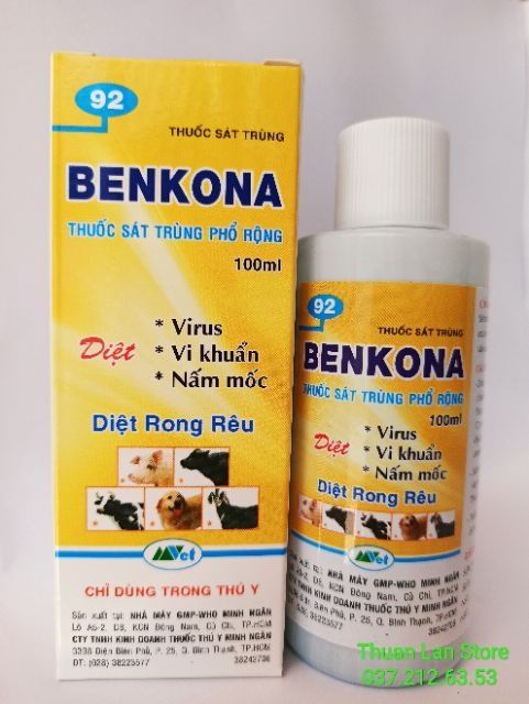 Thuốc Diệt Nấm, Khử Trùng BENKONA - 100ml