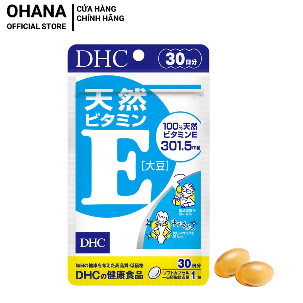 Viên Uống DHC Vitamin E Chống Lão Hóa, Tốt Cho Tim Mạch, Xương Khớp 30 Ngày (30v/gói)