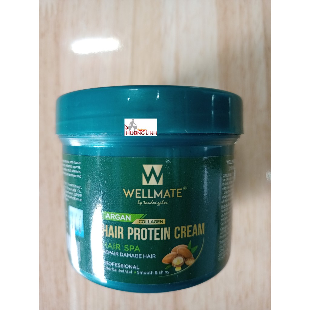 Hủ dầu hấp mini Wellmate hair protein cream - dầu hấp phục hồi tóc hư tổn