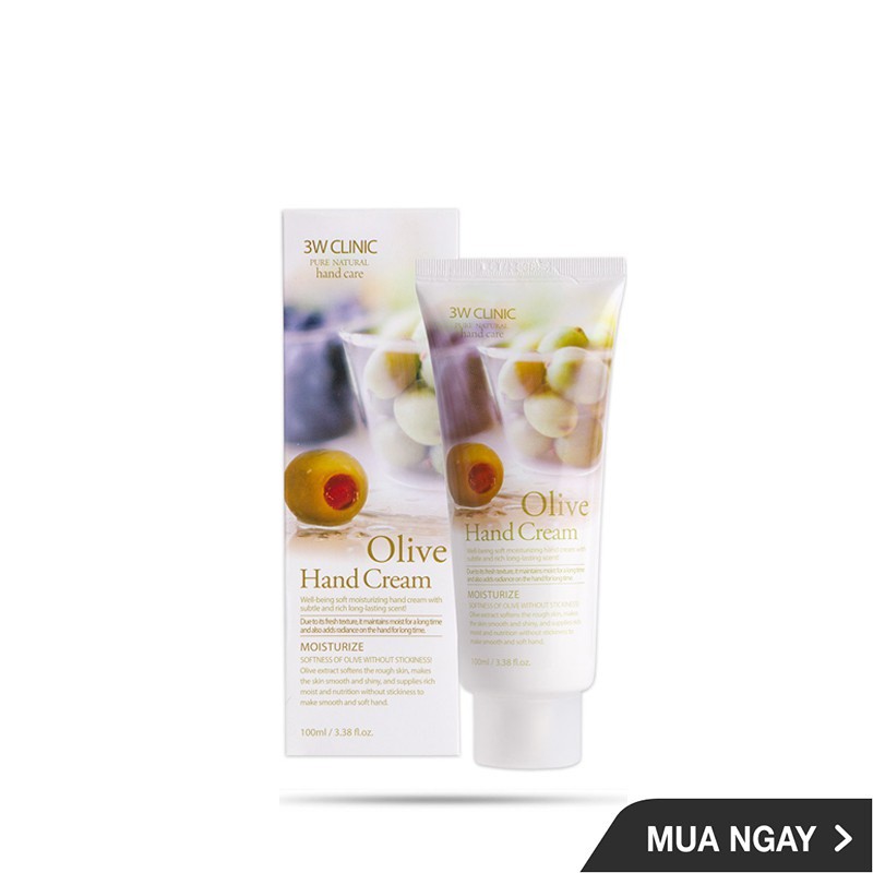 Kem Dưỡng Ẩm Cho Da Tay 3W Clinic 100ml