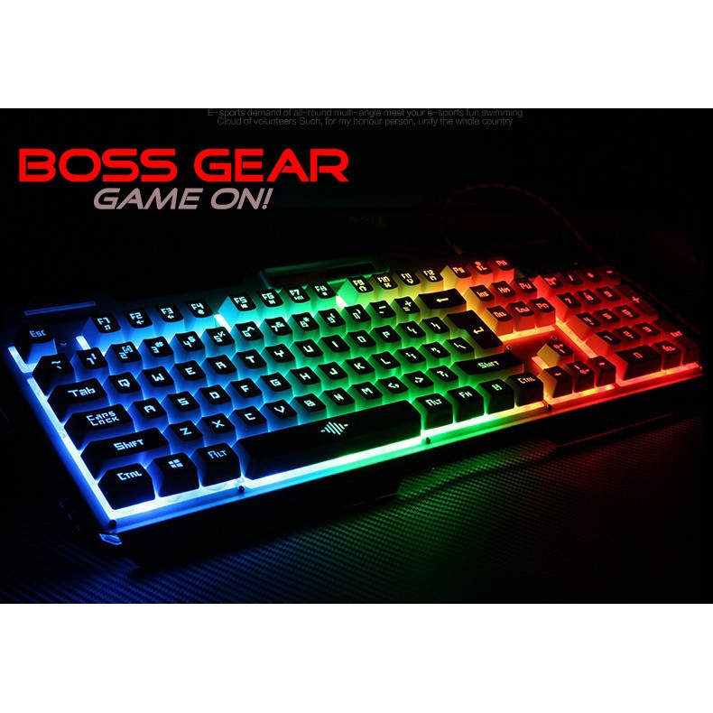 Bàn Phím Giả Cơ Chuyên Game V10 Có LED Đủ Màu Viền Kim Loại Phổ Biến Phòng Net Gamer Chuyên GAME-Xgamingstore -DC3329