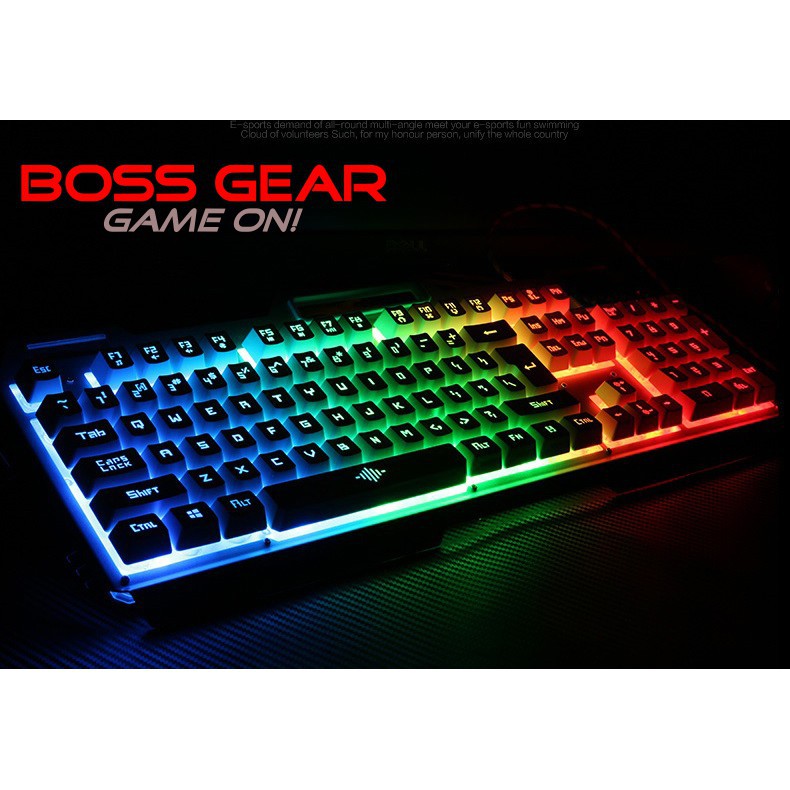 Bàn Phím Giả Cơ Chuyên Game V10 LED 7 Màu Viền Kim Loại -DC3329