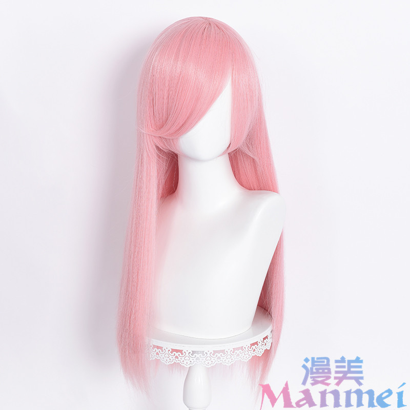 Tóc giả thẳng dài Manmei bằng sợi tổng hợp chịu nhiệt mái dài 60cm