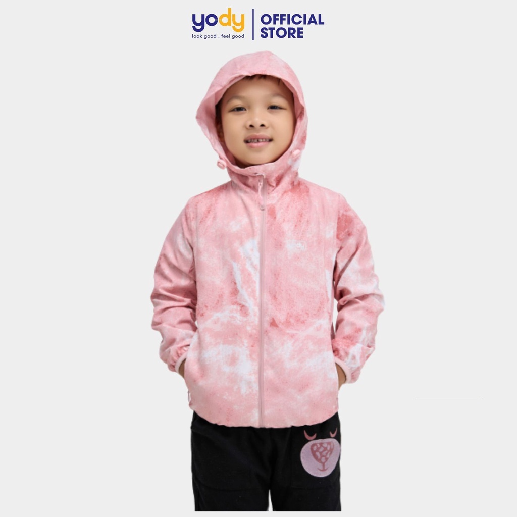 Áo gió kid YODY hai lớp in loang trượt nước nhiều màu dễ thương AKK4688