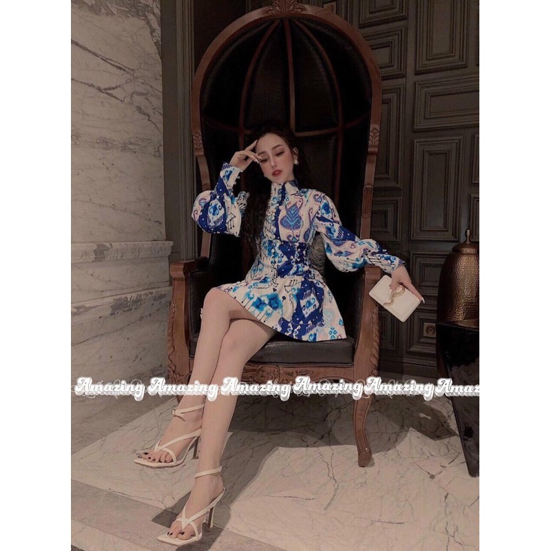 Đầm Lụa Hoạ Tiết
