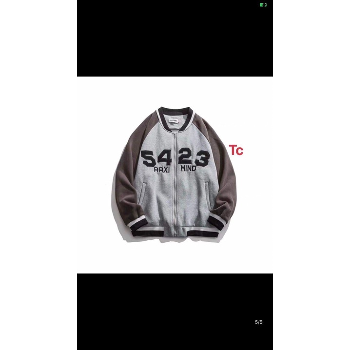 Áo Bomber Jacket nỉ  54/26 Nam Nữ