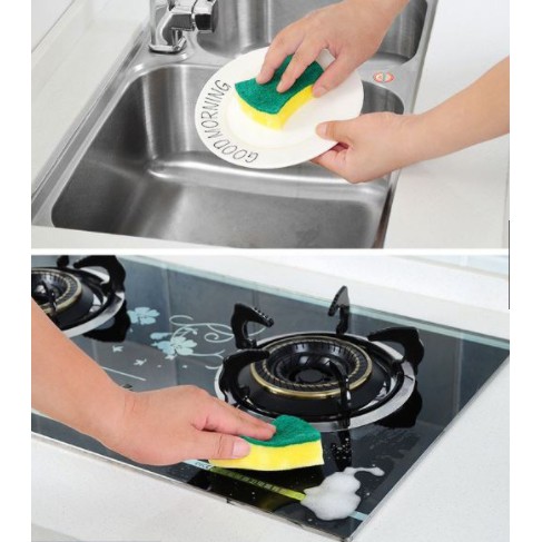 Bộ 4 Miếng xốp bọt biển rửa bát chén trong nhà bếp chất lượng cao tiện dụng