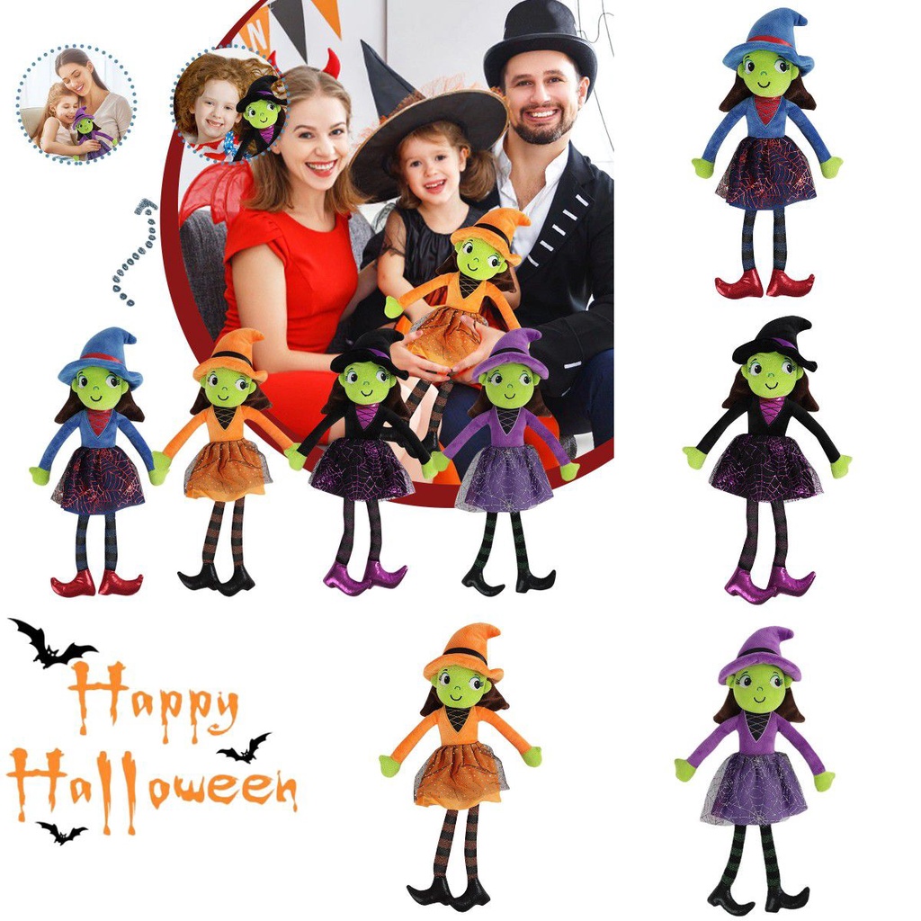 Thú Nhồi Bông Hình Phù Thủy Đáng Yêu 40cm / 15.75in Trang Trí Halloween