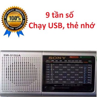 RADIO SONY - SW515U-CHẠY USB THẺ NHỚ - 9 BANDS