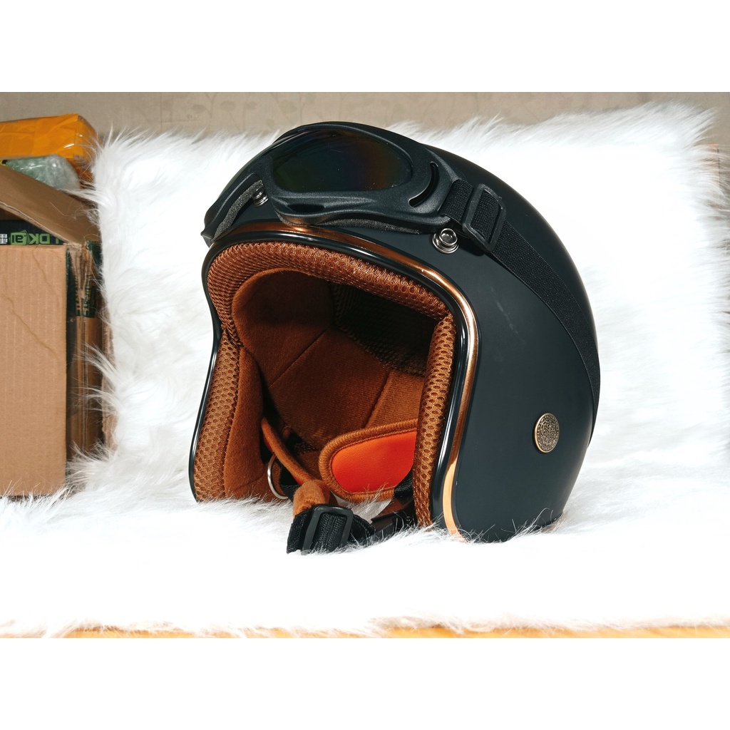 Nón bảo hiểm 3/4 Tiroshi chính hãng, mũ bảo hiểm cao cấp thời trang thoáng khí, bảo vệ đầu chống va đập