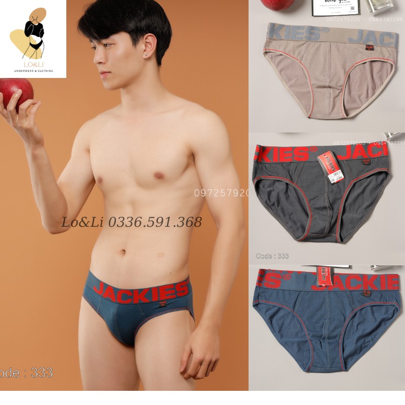 Quần lót nam chất liệu cotton kháng khuẩn, chống xù, ôm cơ thể thoải mái - Hàng thương hiệu JACKIES B333