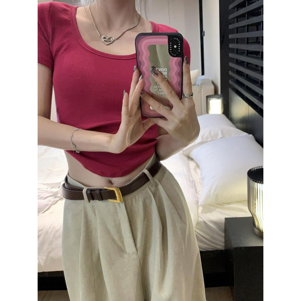 Áo Thun Tay Ngắn Cổ Chữ U Rộng 63605